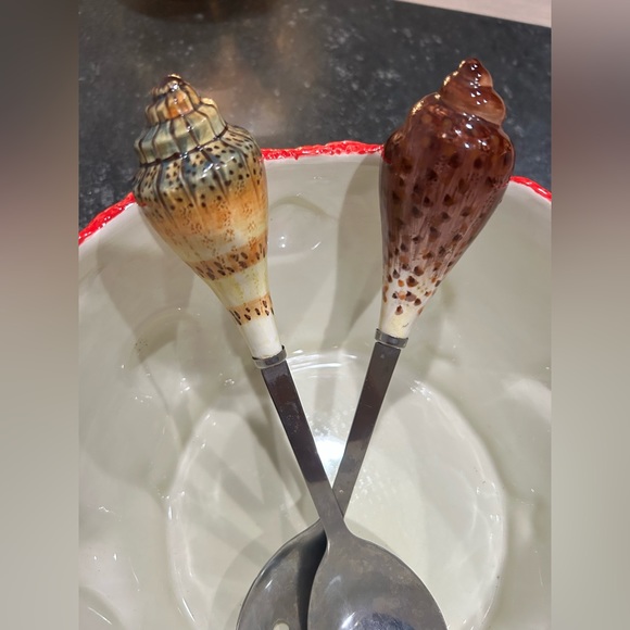 Vintage serving bowl with matching utensils from mww market - Picture 7 of 7